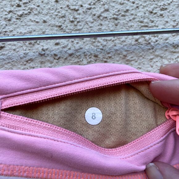 Lululemon Neon Orange Groovy Run Short Size 8 Pop Coral - Picture 6 of 8